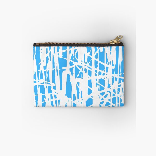 Item preview, Scribble Pattern Design – White Abstract Lines on Light Blue Background designed and sold by Cultradesign.