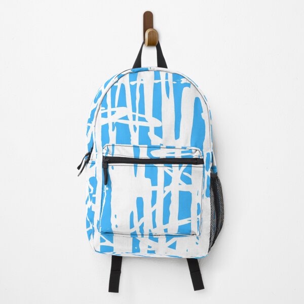 Item preview, Scribble Pattern Design – White Abstract Lines on Light Blue Background designed and sold by Cultradesign.