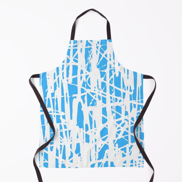 Item preview, Scribble Pattern Design – White Abstract Lines on Light Blue Background designed and sold by Cultradesign.