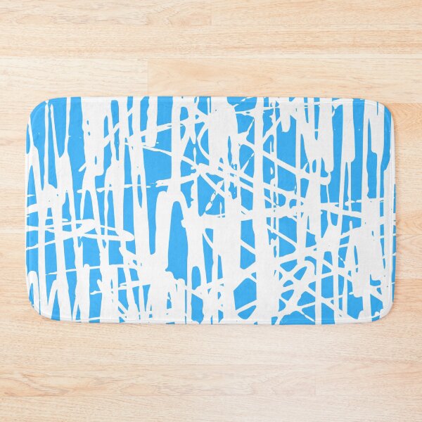 Item preview, Scribble Pattern Design – White Abstract Lines on Light Blue Background designed and sold by Cultradesign.