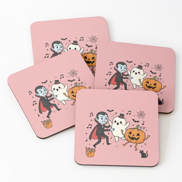 Item preview, Vampire,Ghost , Pumpkin And Cat Halloween Dance Party designed and sold by VIRAL-PRINTS.