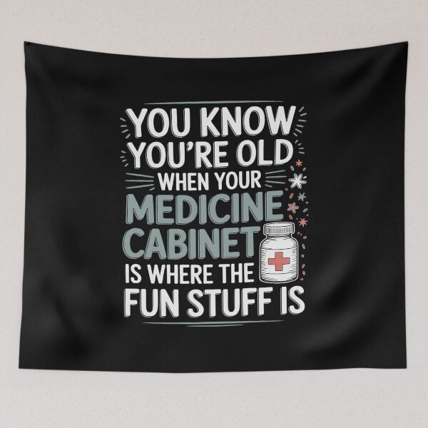 Item preview, You Know You're Old Funny Medicine Cabinet designed and sold by LeeEvans222.