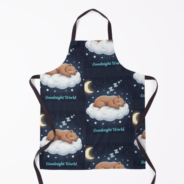 Item preview, Good Night World : “A sleepy bear dreaming under the stars — a cozy reminder to rest and smile.” ? designed and sold by V22design.