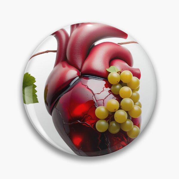 Item preview, Vine & Vessel | Surreal Anatomical Heart with Grapes designed and sold by Maldives-Art.