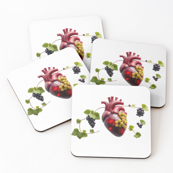 Item preview, Vine & Vessel | Surreal Anatomical Heart with Grapes designed and sold by Maldives-Art.