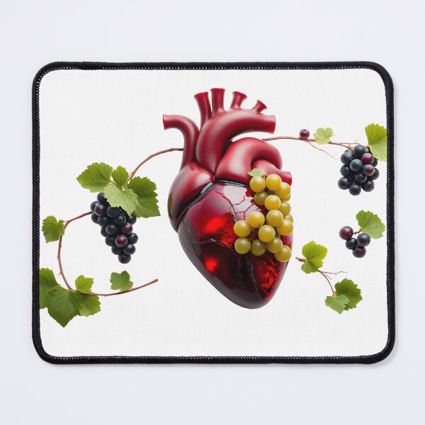Item preview, Vine & Vessel | Surreal Anatomical Heart with Grapes designed and sold by Maldives-Art.