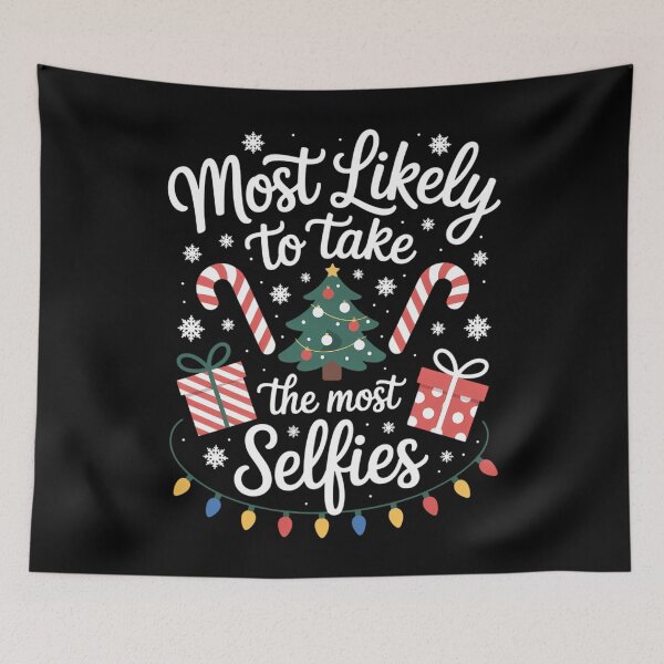Item preview, Most Likely To Take The Most Selfies Christmas Tree Xmas designed and sold by gourpmerzihd.