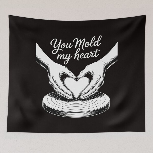 Item preview, You Mold My Heart Pottery Love Script designed and sold by LeeEvans222.