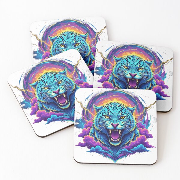 Item preview, Neon Thunder Leopard designed and sold by Kavya Art.