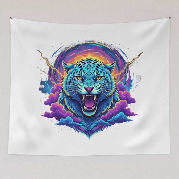 Item preview, Neon Thunder Leopard designed and sold by Kavya Art.