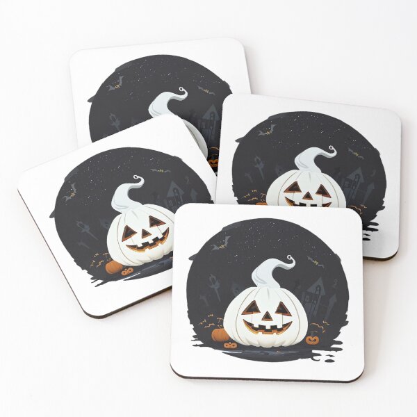 Item preview, White Pumpkin Face | Halloween Ghost Carved Pumpkin Night designed and sold by ArcticPastel.