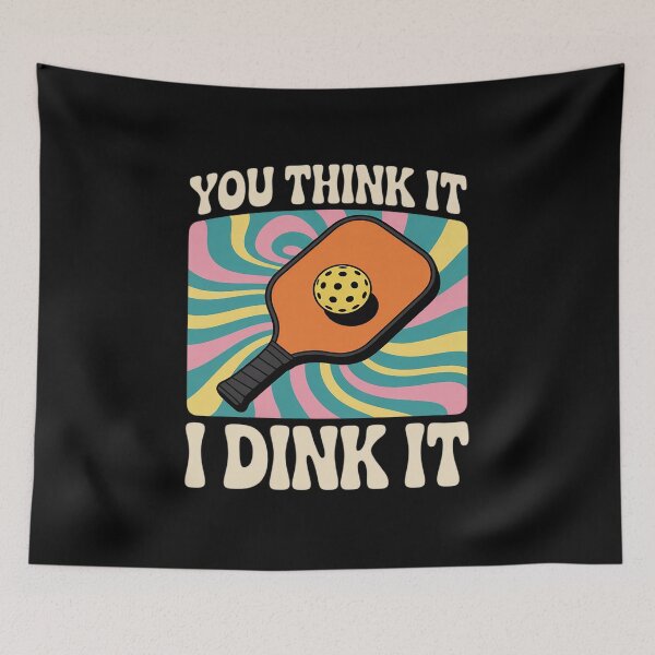 Item preview, You Think It I dink It 70s Retro Funny Pickleball designed and sold by LeeEvans222.