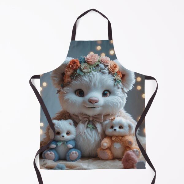 Item preview, Magical Mama Bear and Her Cubs – Kawaii Illustration | PLUSHI WORLD™ designed and sold by PLUSHIWORLDtm.