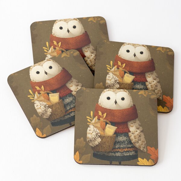 Item preview, Autumn Owl with Scarf – Cozy Thanksgiving & Fall Design designed and sold by Meiersbeste.