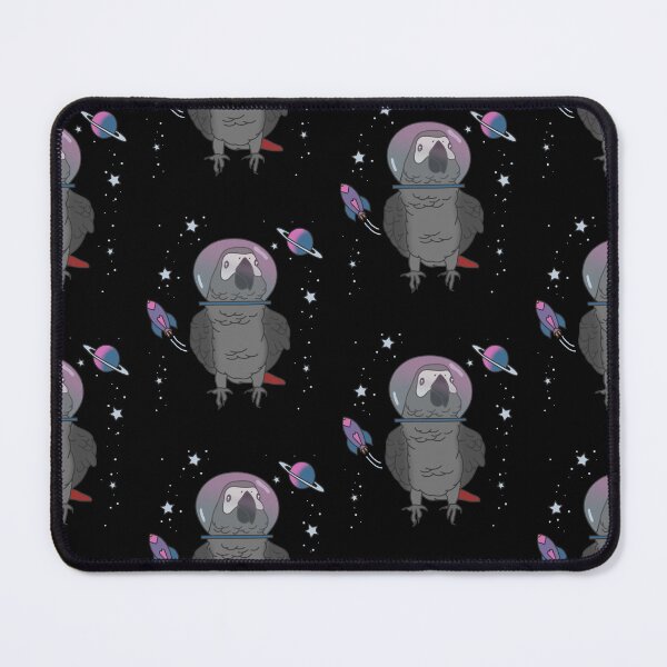 Item preview, Space Birb Astronaut African Grey Parrot Doodle designed and sold by FandomizedRose.