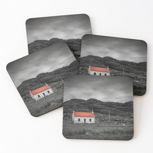 Item preview, Black and white Sanna Bay Cottage  designed and sold by CEastwoodPhotos.