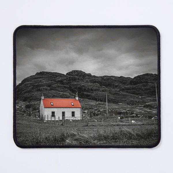 Item preview, Black and white Sanna Bay Cottage designed and sold by CEastwoodPhotos.