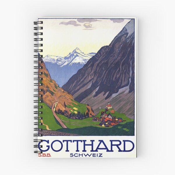 Item preview, Vintage Gotthard Region Travel Poster | Swiss Federal Railways Art | Early 20th Century Style | Art Nouveau & Modernist Design designed and sold by artofuniverse.