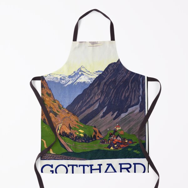 Item preview, Vintage Gotthard Region Travel Poster | Swiss Federal Railways Art | Early 20th Century Style | Art Nouveau & Modernist Design designed and sold by artofuniverse.