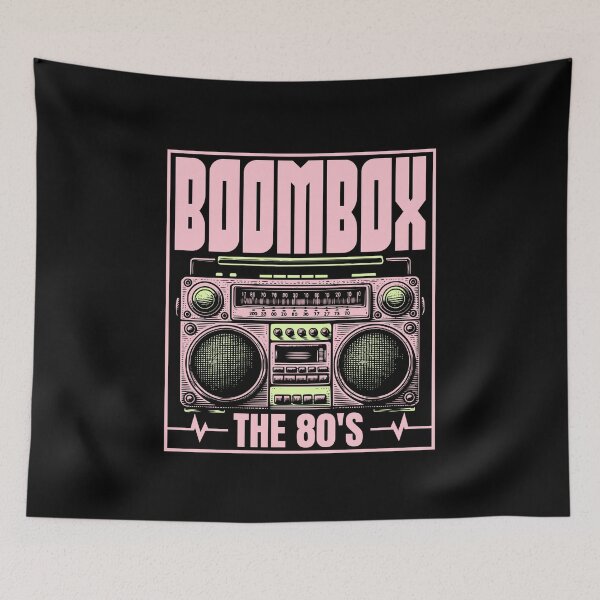 Item preview, Retro 80s Boombox Cassette Player The 80's Design designed and sold by WHITE FLAME PRINTS.