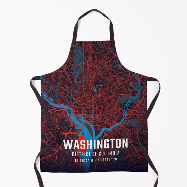 Item preview, Washington Red & Blue Minimalist Map designed and sold by HomeLivingCo.