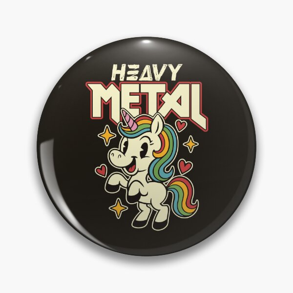 Item preview, Heavy Metal Cute Cartoon Rainbow Unicorn Parody designed and sold by TheJollyDoodle.