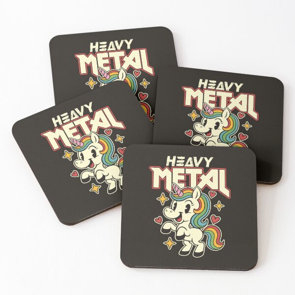 Item preview, Heavy Metal Cute Cartoon Rainbow Unicorn Parody designed and sold by TheJollyDoodle.