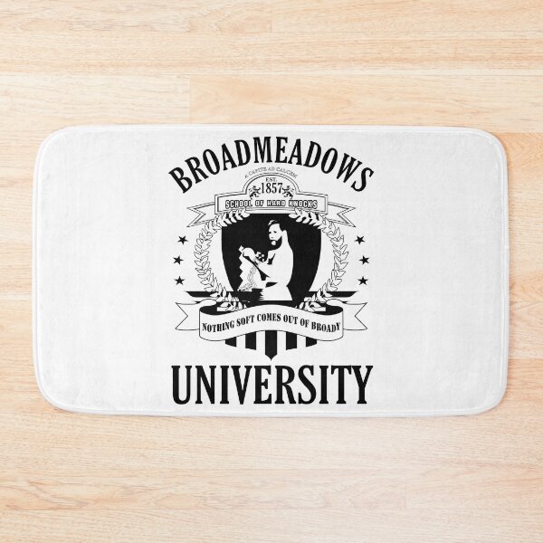 Item preview, BROADMEADOWS UNIVERSITY (EST 1857) SCHOOL OF HARD KNOCKS designed and sold by Takin-Thepiss.