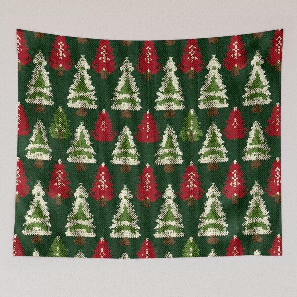 Item preview, Christmas Trees Funny Ugly Chrismas Knitted Style Pattern designed and sold by SecretDicer.