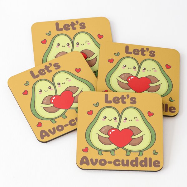 Item preview, Let's Avo-Cuddle Cute Avocado Pun - Couple Love Hugging Fruit designed and sold by MythoWorldddd.