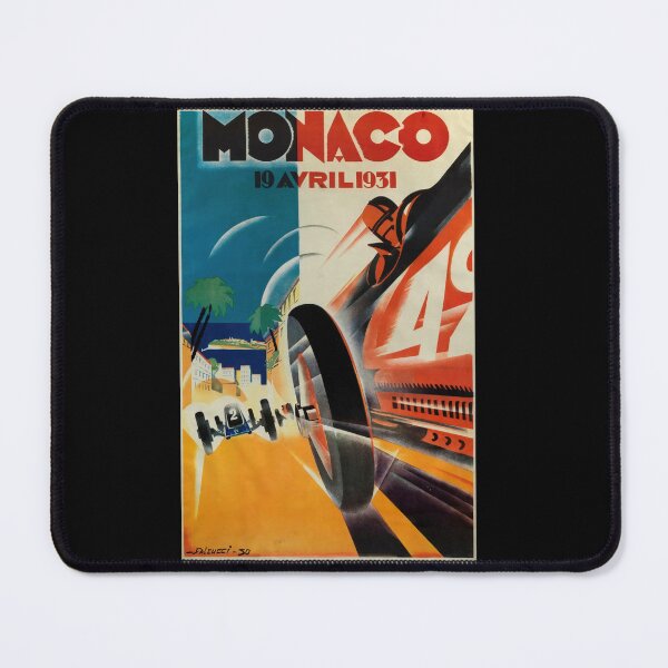 Item preview, Vintage Monaco Grand Prix Poster 1931 | Art Deco Racing Print | Robert Falcucci Design | Bold Colors & Dynamic Composition designed and sold by artofuniverse.