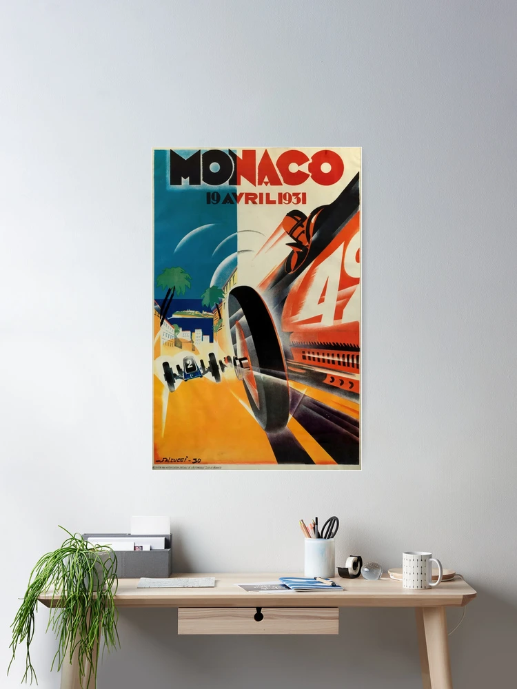 Vintage Monaco Grand Prix Poster 1931 | Art Deco Racing Print