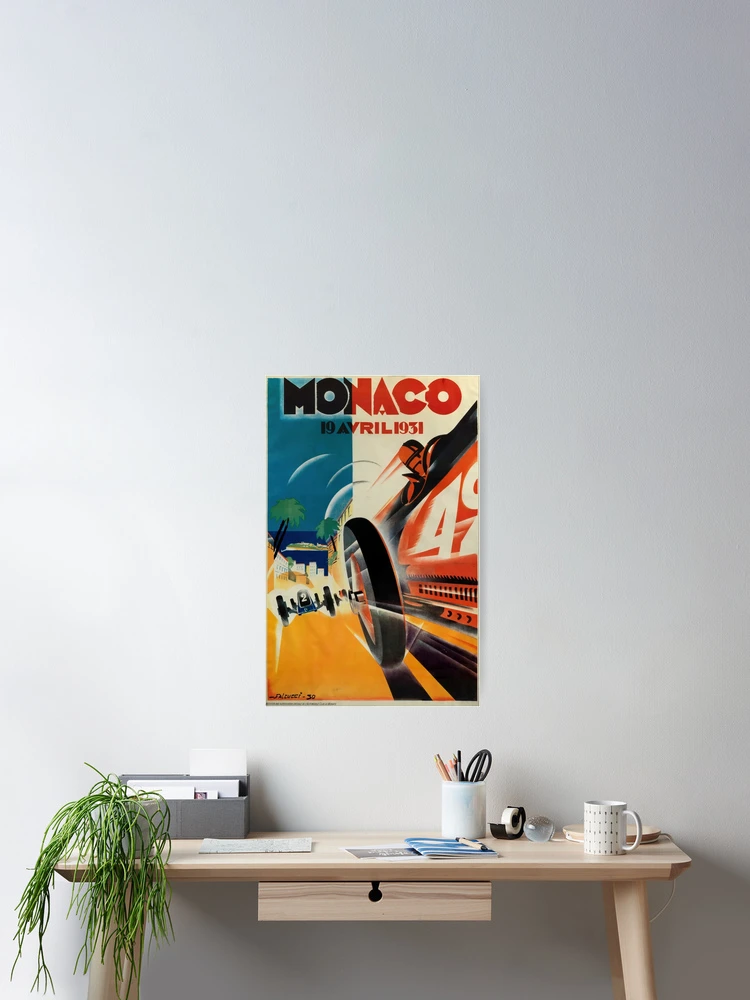 Vintage Monaco Grand Prix Poster 1931 | Art Deco Racing Print