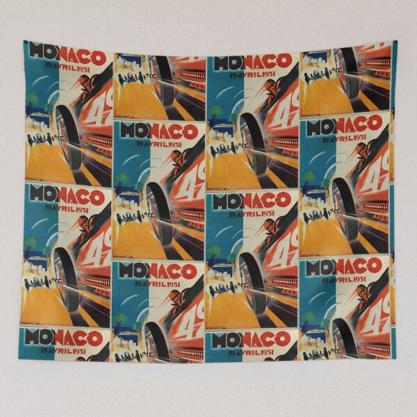 Item preview, Vintage Monaco Grand Prix Poster 1931 | Art Deco Racing Print | Robert Falcucci Design | Bold Colors & Dynamic Composition designed and sold by artofuniverse.