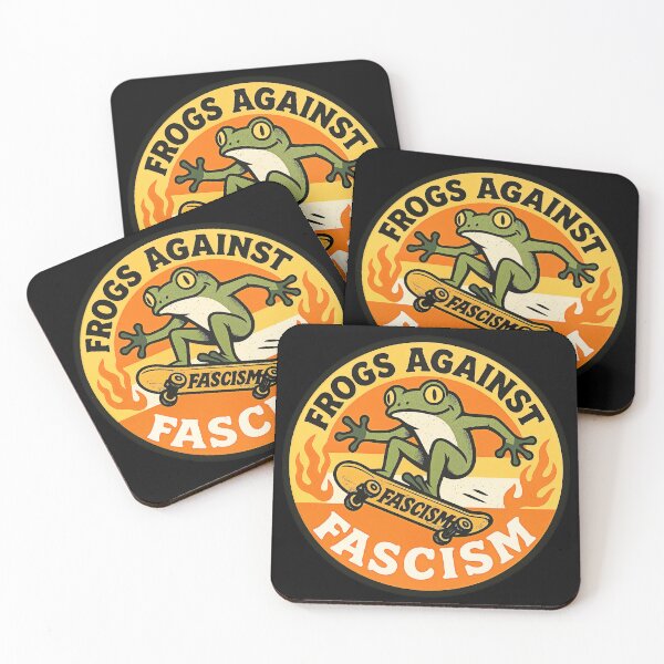 Item preview, Funny Frogs Against Fascism,portland frog resist  designed and sold by gear-posters.
