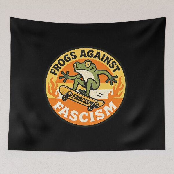 Item preview, Funny Frogs Against Fascism,portland frog resist  designed and sold by gear-posters.