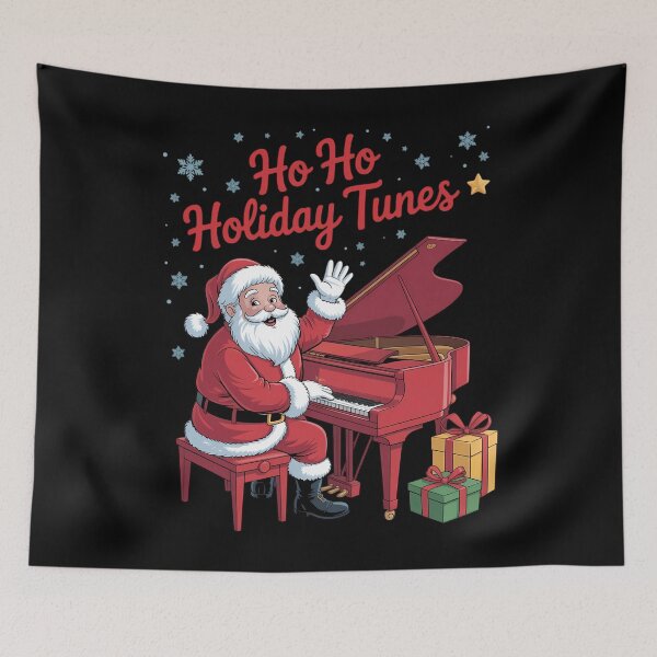 Item preview, Funny Santa Playing Piano Holiday Chrismas Xmas Pajama designed and sold by LunaCrazeArt.