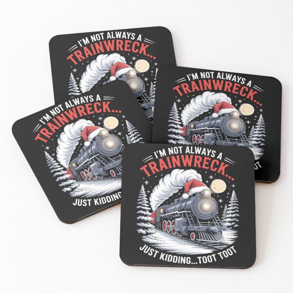 Item preview, I_m Not Always A Trainwreck Funny Christmas TootToot Tee designed and sold by LunaCrazeArt.