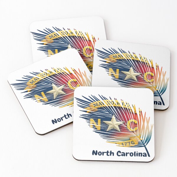 Item preview, Abstract North Carolina Flag – Feather Shape Design designed and sold by ArteJorge48.