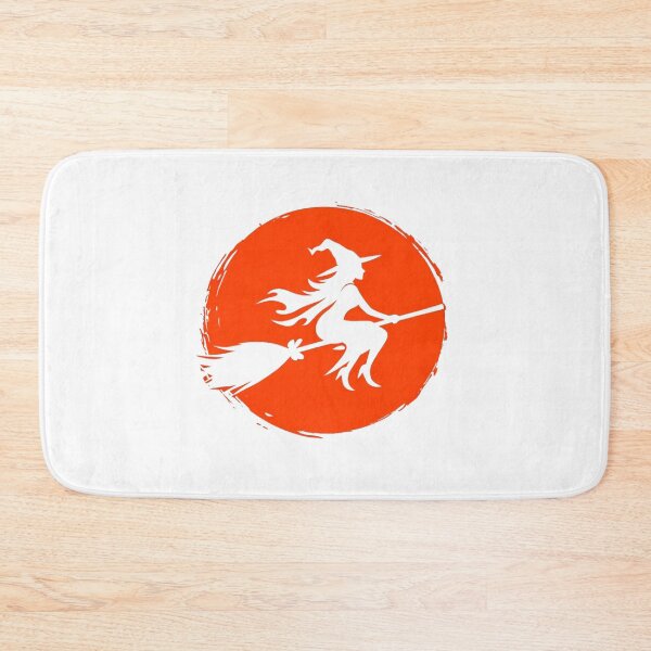 Item preview, Minimalist Witch Flying on Broomstick Halloween Art designed and sold by RuweisVibes.