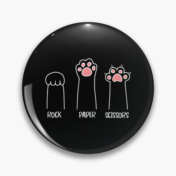 Artikelvorschau, Rock Paper Scissors Hand Game Cute Paw Funny Cat entworfen und verkauft von sossaart.