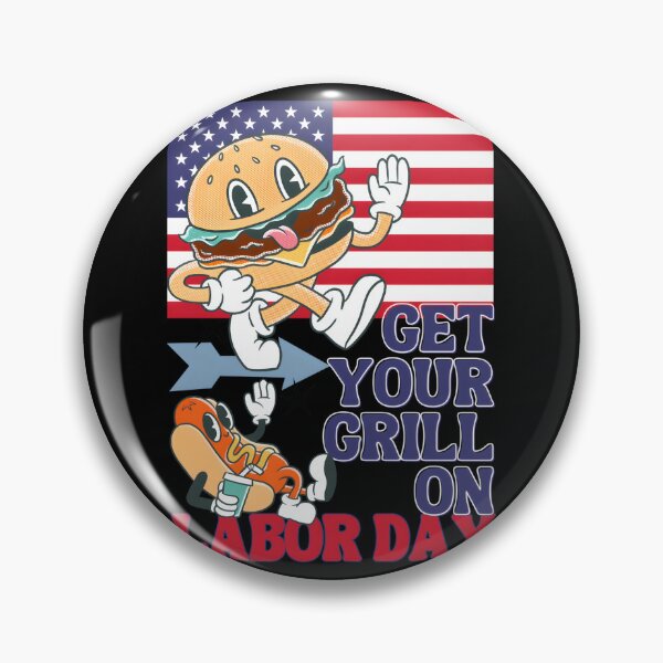 Item preview, Get Your Grill On Labour Day (burger & hotdog) designed and sold by EmillyDiasSilva.