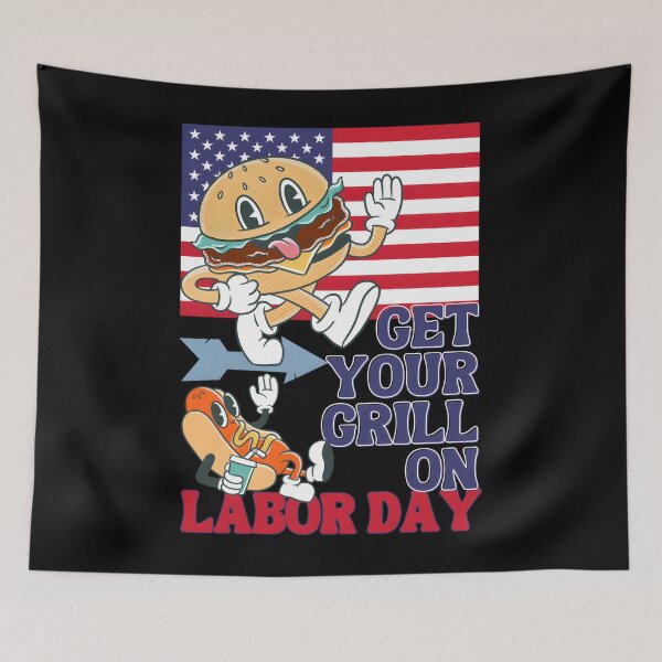 Item preview, Get Your Grill On Labour Day (burger & hotdog) designed and sold by EmillyDiasSilva.