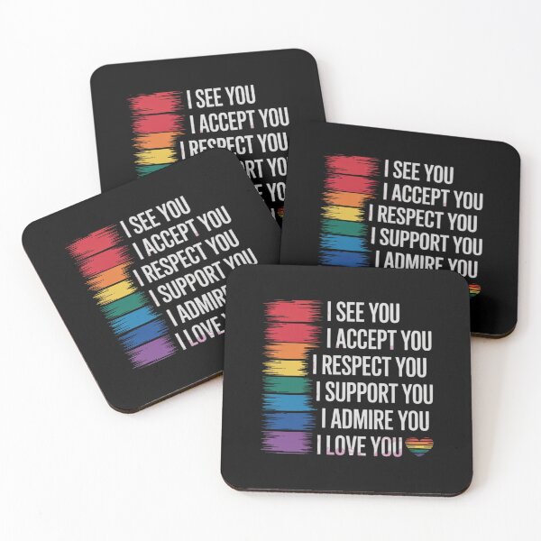 Item preview, I See Love Accept You LGBTQ Men Women Gay Rainbow Pride Flag  designed and sold by MonsterBuddiess.
