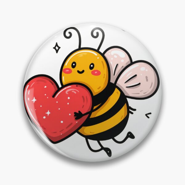 Item preview, Cute Bee Love Heart Valentines designed and sold by LivingWithDan.