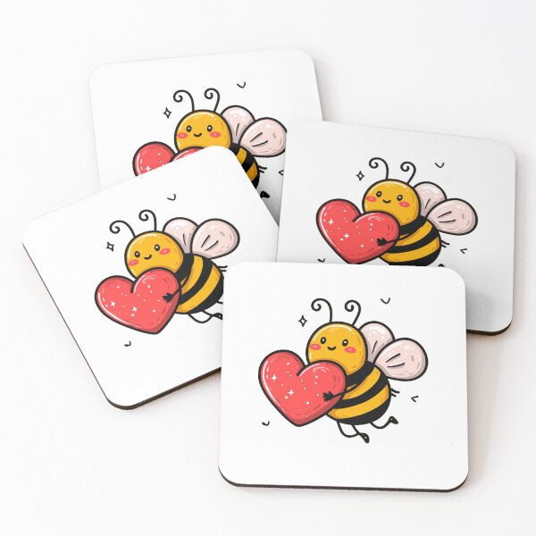Item preview, Cute Bee Love Heart Valentines designed and sold by Living With Dan.