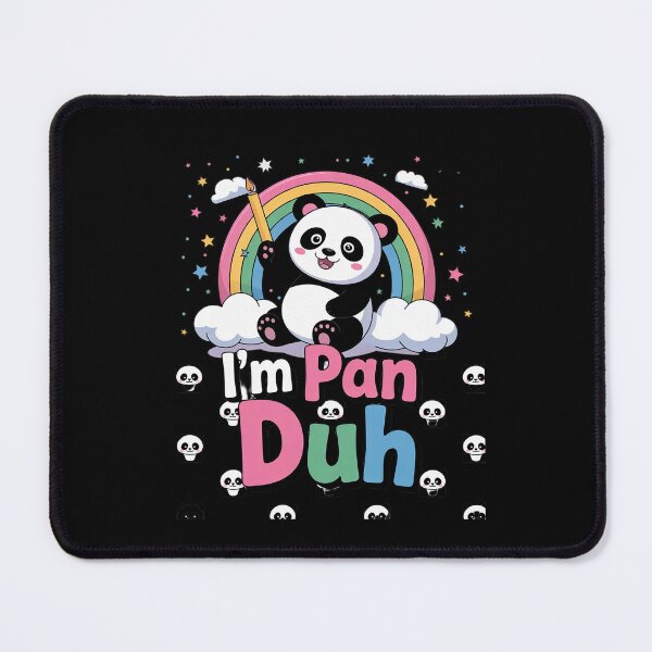 Item preview, I'm Pan Duh Pansexual Pride Panda Rainbow Flag LGBT designed and sold by MonsterBuddiess.