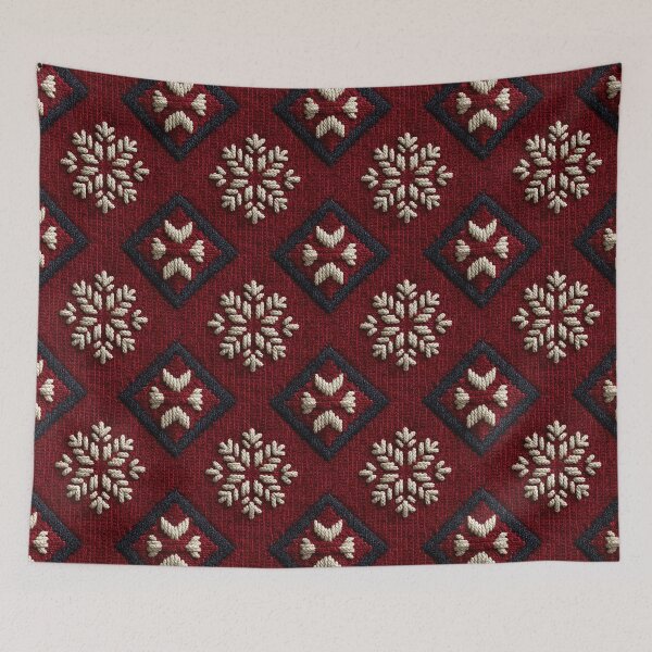Item preview, Snowflakes Funny Ugly Chrismas Knitted Style Pattern designed and sold by SecretDicer.