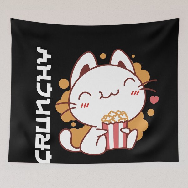 Item preview, Crunchy Cat Popcorn Moment – Funny Asian Cat Meme | Cute Snack Vibes designed and sold by LOFTS Store .