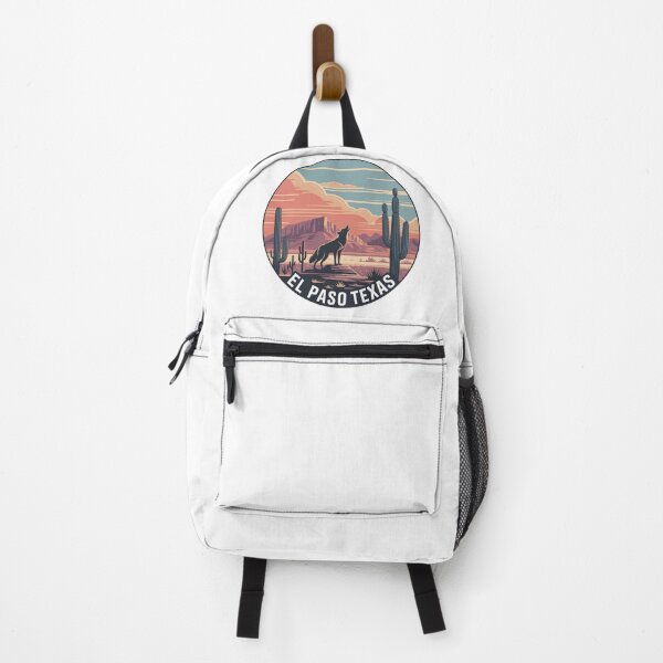 Item preview, El Paso Texas Desert Wolf – Retro Sunset Landscape Southwest Vintage Design designed and sold by CircinusStore.